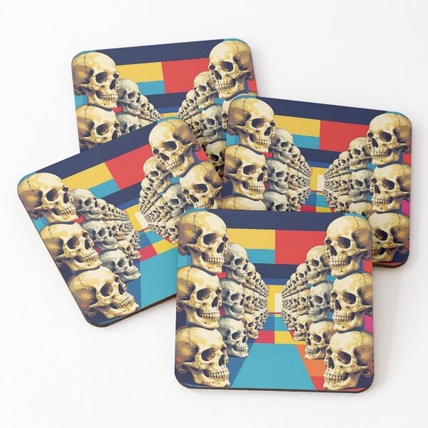 Item preview, Fading Skulls on Colourful Background designed and sold by TheDarkVault.