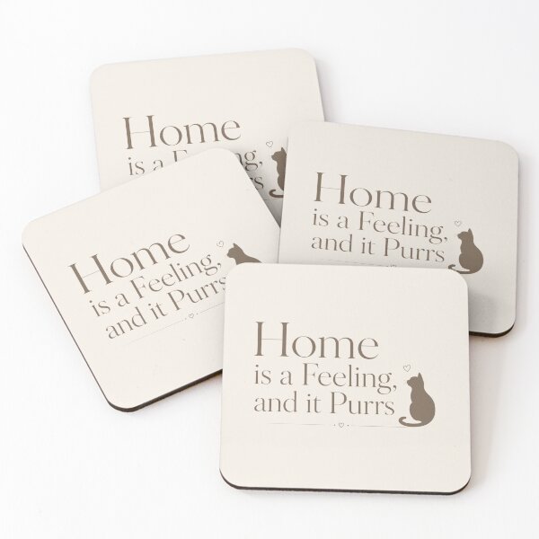 Item preview, Home Is a Feeling and It Purrs Shirt – Cozy Cat Lover designed and sold by Safe Haven Pets.