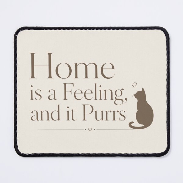 Item preview, Home Is a Feeling and It Purrs Shirt – Cozy Cat Lover designed and sold by Safe Haven Pets.