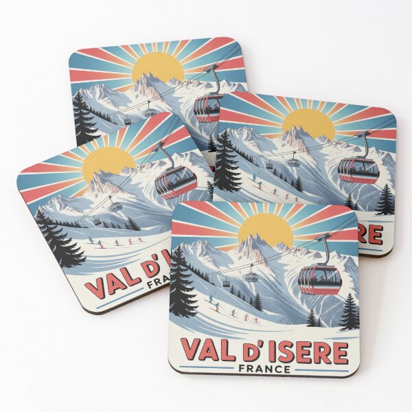 Item preview, Val d'Isere France Vintage Ski Poster Print designed and sold by LukaRealm.