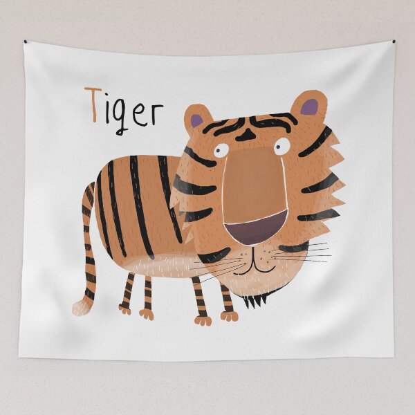 Item preview, T Is For Tiger Illustrated By Artist Carla Daly designed and sold by Carla Daly.