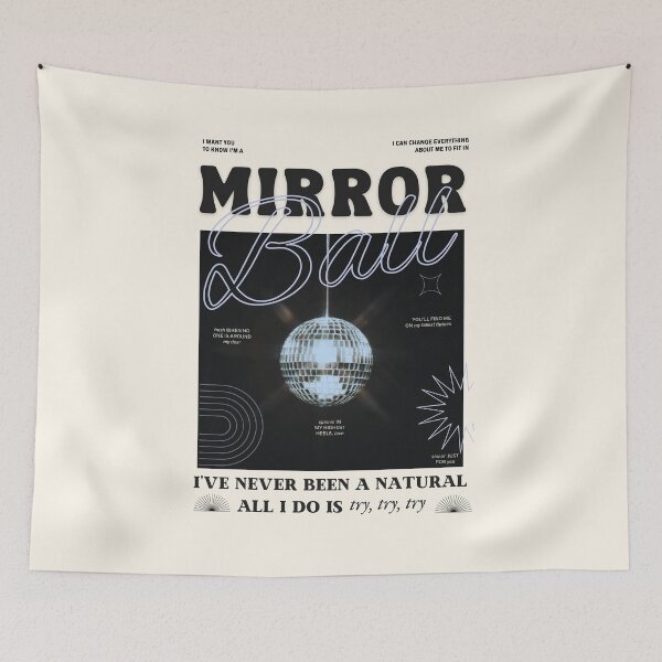 Item preview, VINTAGE RETRO ALL I DO IS TRY TRY TRY TAYLOR  MIRRORBALL ART designed and sold by cottagecorococo.