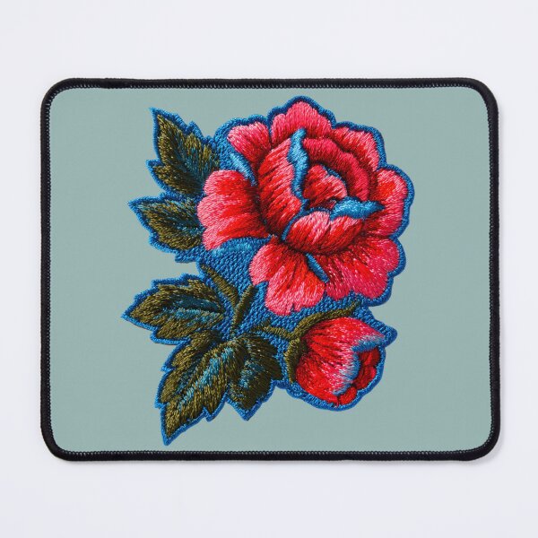 Item preview, Red Rose Embroidery Design designed and sold by MegaNovaArt.