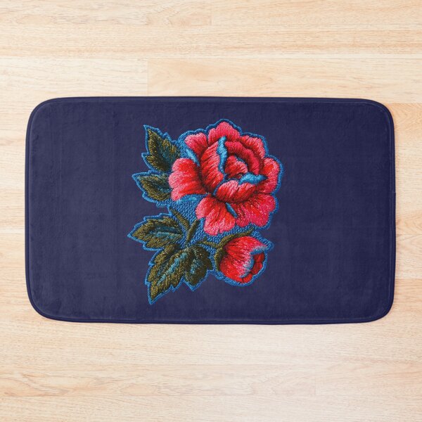 Item preview, Red Rose Embroidery Design designed and sold by MegaNovaArt.