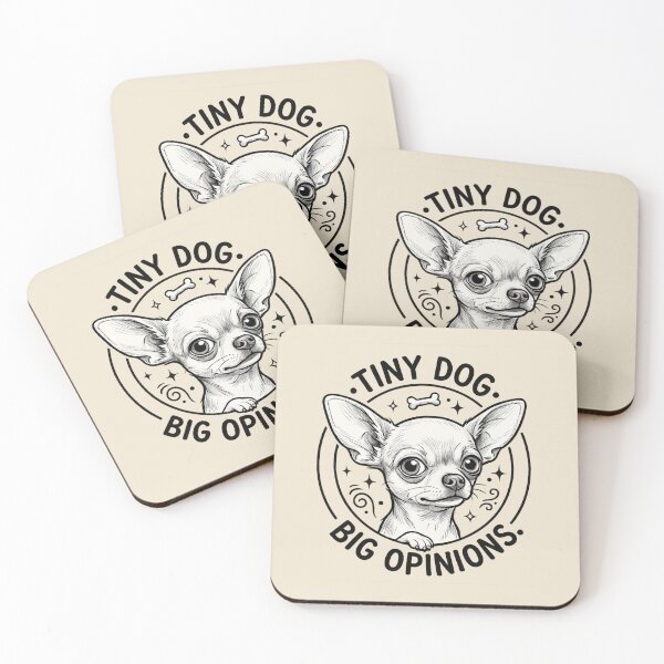 Item preview, Tiny Dog Big Opinions Chihuahua Shirt – Funny Small Dog Lover  designed and sold by Safe Haven Pets.