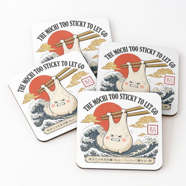 Item preview, The Mochi Too Sticky to Let Go — Kawaii Funny Japanese Food Tee designed and sold by nurusubetei.