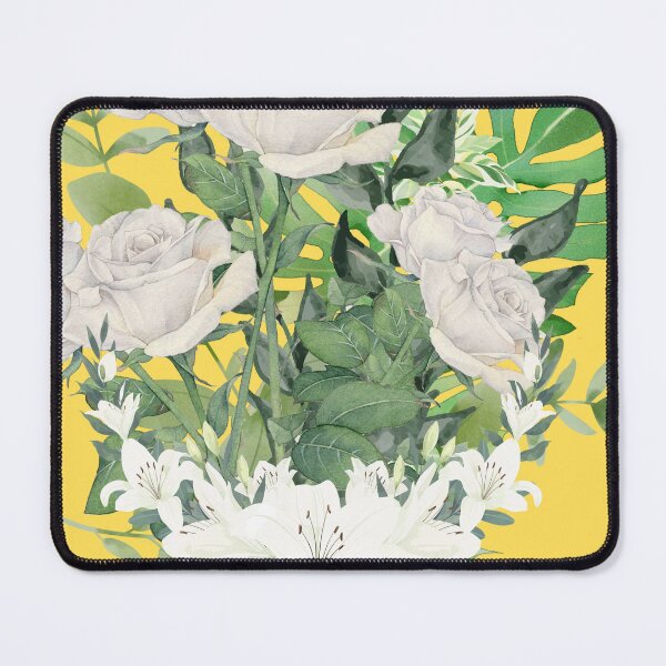 Item preview, White rose floral art - background designed and sold by Extremeallie.