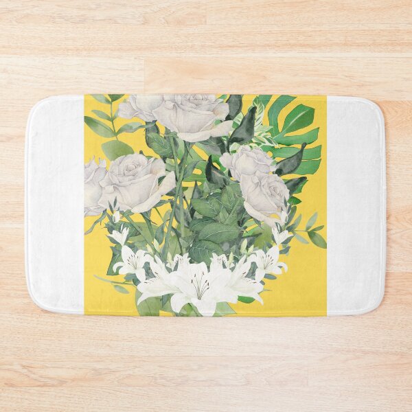 Item preview, White rose floral art - background designed and sold by Extremeallie.