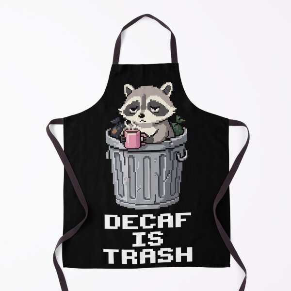 Item preview, Tired Trash Panda - Grumpy Raccoon Coffee Pixel Art designed and sold by artistastshirt.