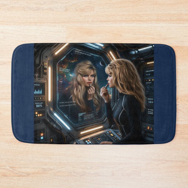 Item preview, Cosmic Beauty – Space Station Glamour with 60s Blonde Bombshell Vibes designed and sold by SammyMorry.