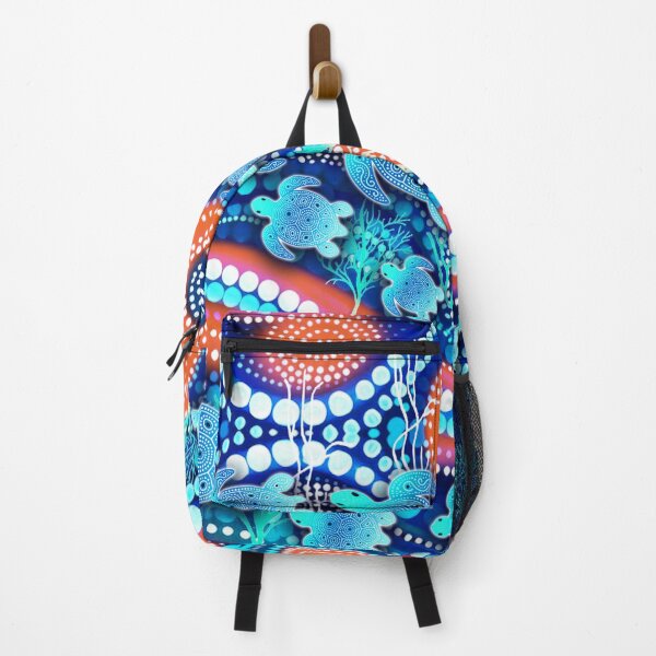 Item preview, Dot Painting Turtle Waterhole Royal Blue designed and sold by AboriginalartVI.