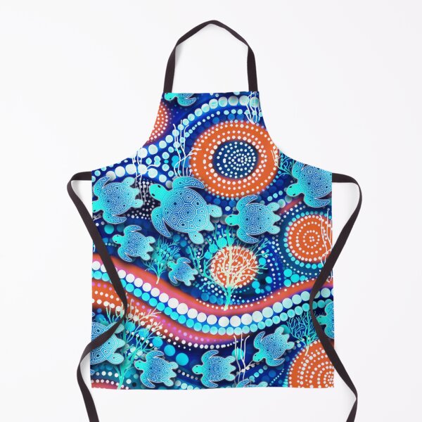 Item preview, Dot Painting Turtle Waterhole Royal Blue designed and sold by AboriginalartVI.