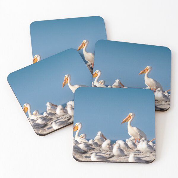 Item preview, Great White Pelicans on Lake Michigan in Sheboygan zoomed designed and sold by TerraMediaLLC.