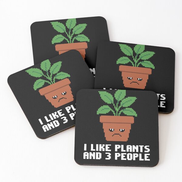 Item preview, Grumpy Pixel Art Potted Plant - Funny Sad Houseplant designed and sold by artistastshirt.