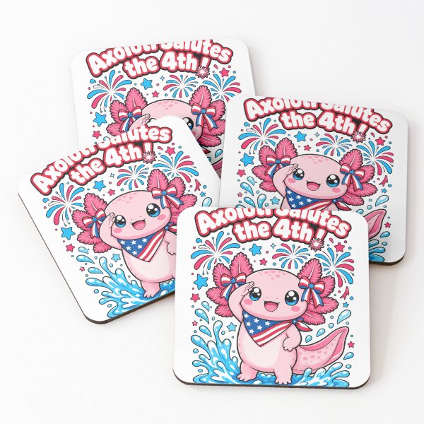 Item preview, Axolotl 4th Of July Patriotic Salamander Kawaii designed and sold by VisualArtsOasis.