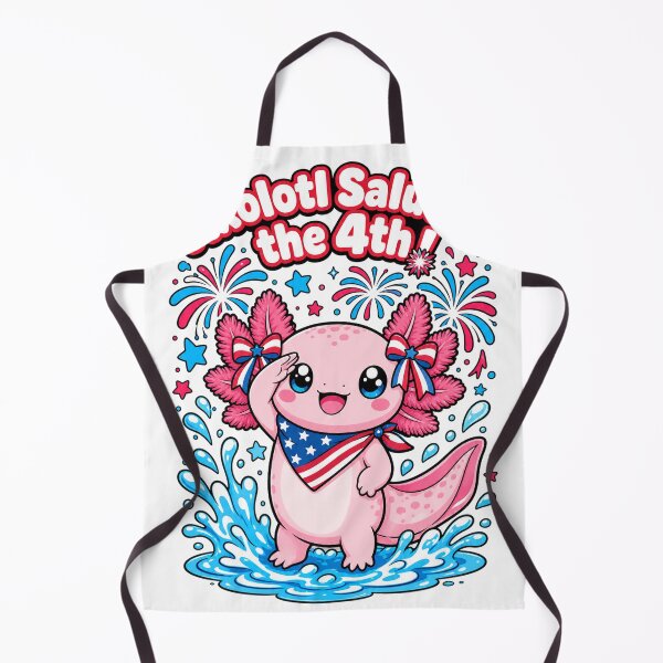 Item preview, Axolotl 4th Of July Patriotic Salamander Kawaii designed and sold by VisualArtsOasis.