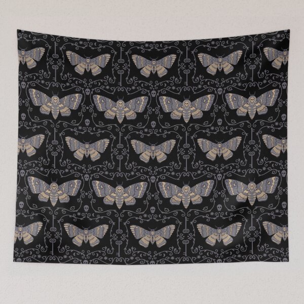 Item preview, Death's Head Moth at Midnight designed and sold by latheandquill.