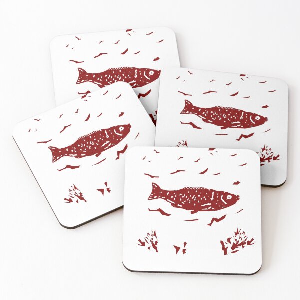 Item preview, Fish linocut designed and sold by Tillscreativ.