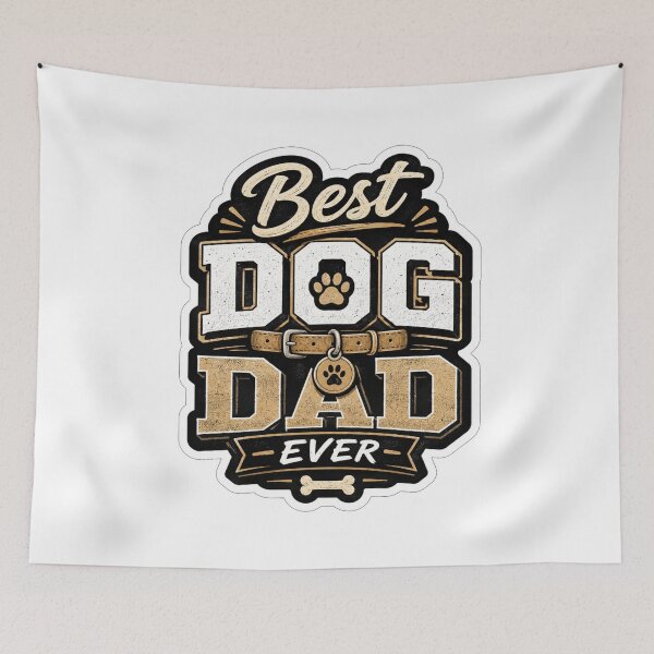 Item preview, Best Dog Dad Ever Varsity designed and sold by MoonStitch.