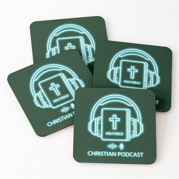 Item preview, Christian Podcast. Holy Bible with Headphones Faith Based Neon Audio Design. designed and sold by luisalfonso1989.