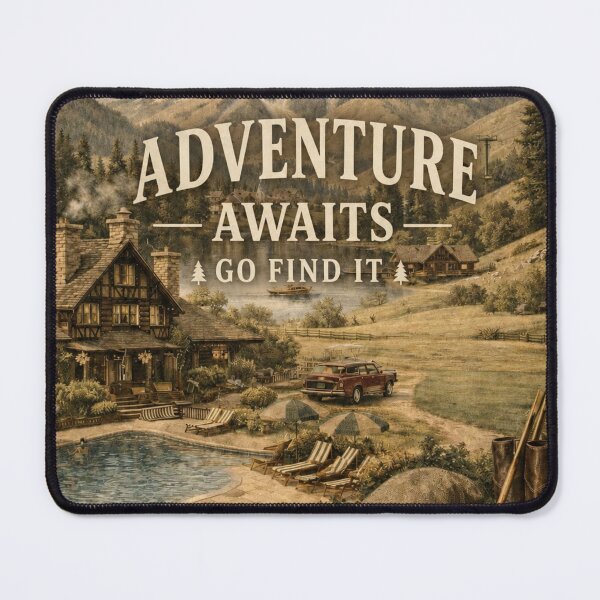 Item preview, Rustic Cabin & Alpine Lake Art designed and sold by Ve & Co.