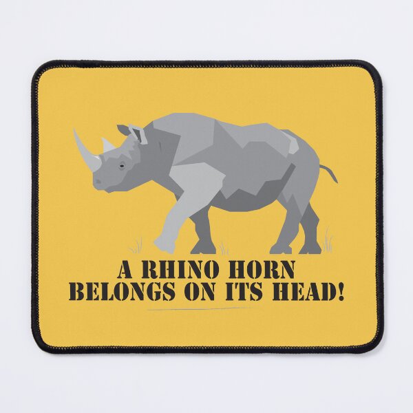 Item preview, A Rhino Horn Belongs on its Head Wildlife Conservation designed and sold by CreativeBridge.