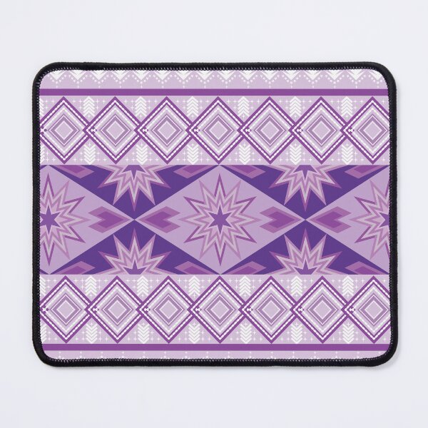 Item preview, Purple Tribal Geometric Seamless Pattern with Diamond and Star Motifs designed and sold by Ei-Ei.