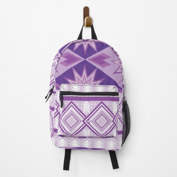 Item preview, Purple Tribal Geometric Seamless Pattern with Diamond and Star Motifs designed and sold by Ei-Ei.