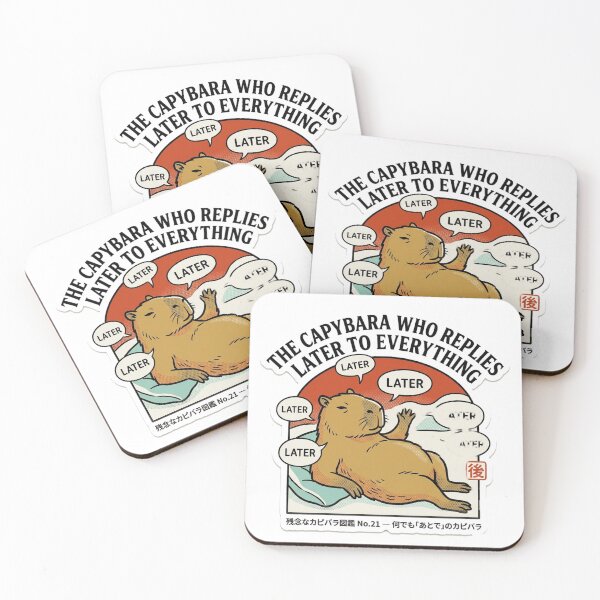 Item preview, The Capybara Who Replies Later to Everything — Funny Capybara Tee designed and sold by nurusubetei.