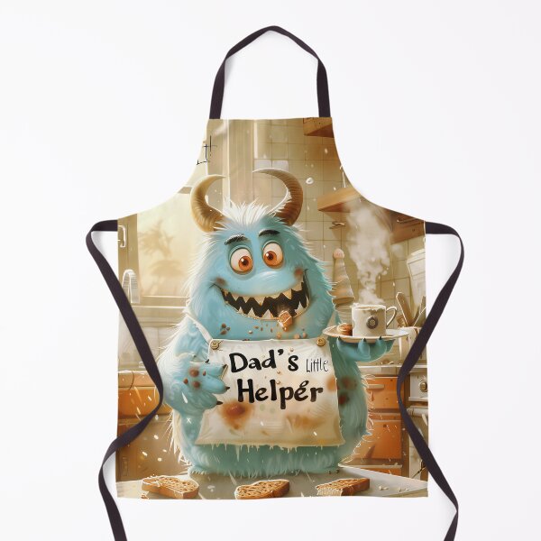 Item preview, Little Monster Makes Breakfast for Dad - Cute Father's Day Doodle designed and sold by OopsIDrewIt.