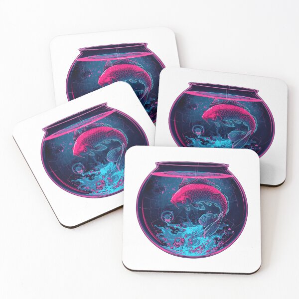 Item preview, Neon Koi Fish Bowl — Cyberpunk designed and sold by kummo-0319.