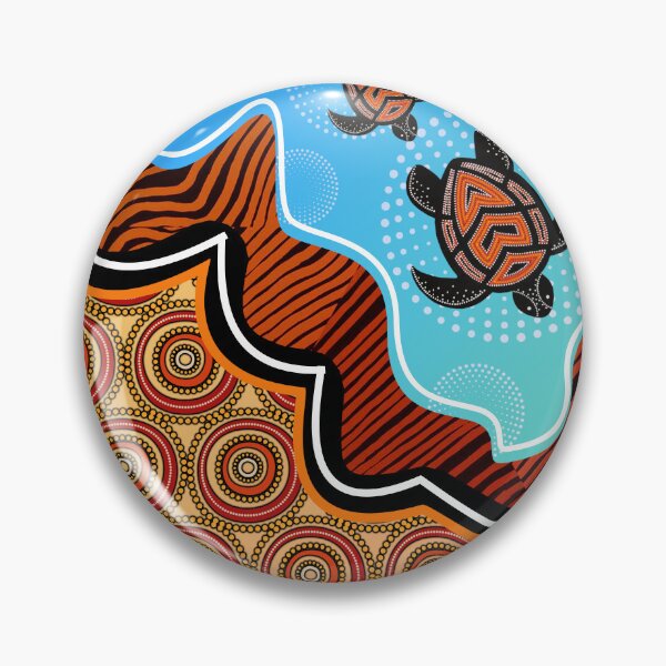 Item preview, Dot Painting Turtle Orange Color Rarrk designed and sold by AboriginalartVI.