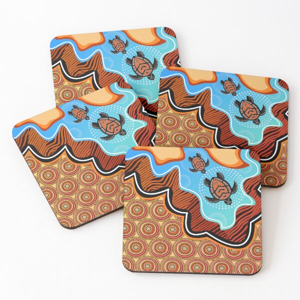 Item preview, Dot Painting Turtle Orange Color Rarrk designed and sold by AboriginalartVI.