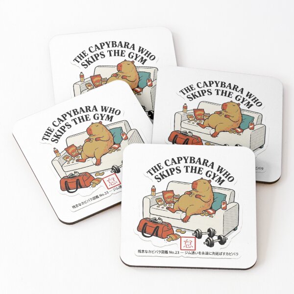 Item preview, The Capybara Who Skips the Gym — Funny Lazy Capybara Tee designed and sold by nurusubetei.