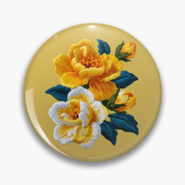 Item preview, Yellow Rose Embroidery Bouquet designed and sold by MegaNovaArt.
