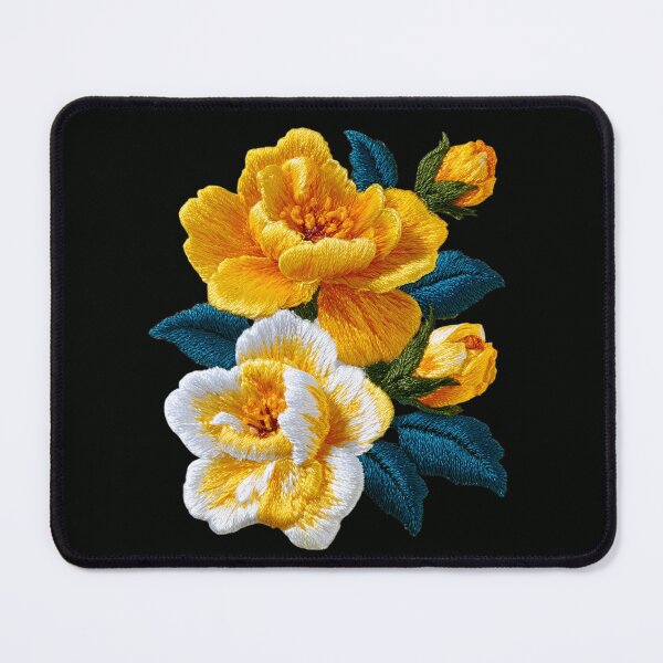 Item preview, Yellow Rose Embroidery Bouquet designed and sold by MegaNovaArt.