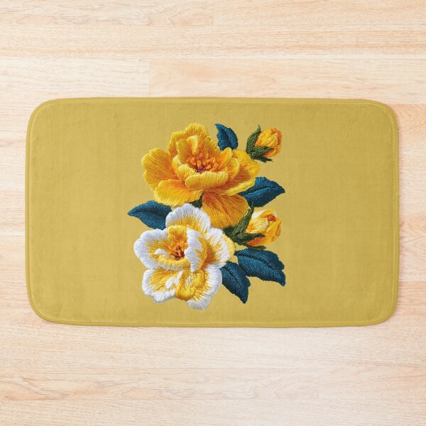 Item preview, Yellow Rose Embroidery Bouquet designed and sold by MegaNovaArt.