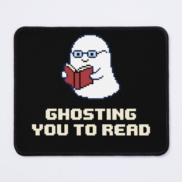 Item preview, Ghosting You To Read - Cute Pixel Art Bookworm designed and sold by artistastshirt.