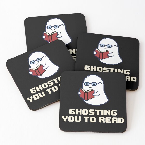 Item preview, Ghosting You To Read - Cute Pixel Art Bookworm designed and sold by artistastshirt.