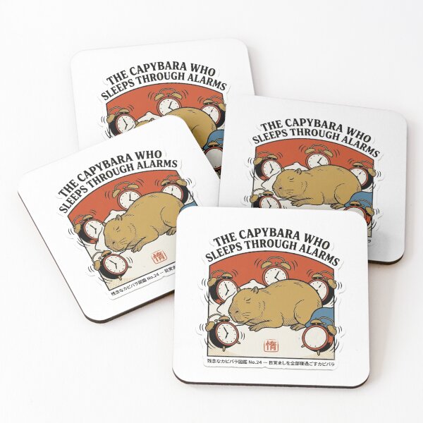 Item preview, The Capybara Who Sleeps Through Alarms — Funny Sleepy Capybara Tee designed and sold by nurusubetei.