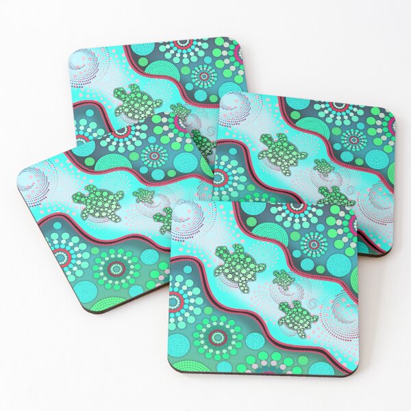 Item preview, Dot Painting Turtle Dot Jade Green designed and sold by AboriginalartVI.