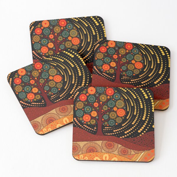 Item preview, Dot Painting Tree Red designed and sold by AboriginalartVI.