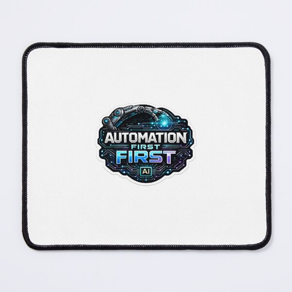 Item preview, Automation First AI Sticker – Workflow Automation & Artificial Intelligence Design designed and sold by Finbot Studio.
