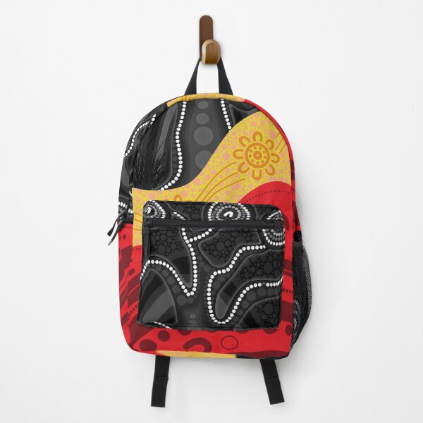 Item preview, Dot Painting Tree And Mountain Black Red designed and sold by AboriginalartVI.