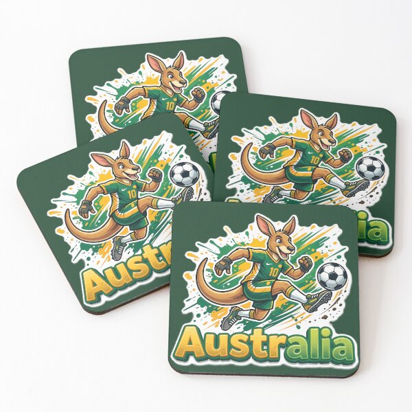 Item preview, Australia Soccer Kangaroo Mascot  designed and sold by Ambroa Stuff.