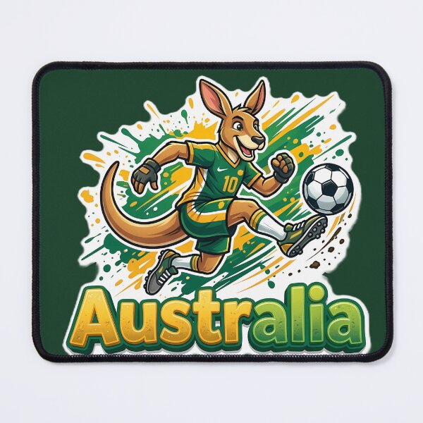 Item preview, Australia Soccer Kangaroo Mascot  designed and sold by Ambroa Stuff.