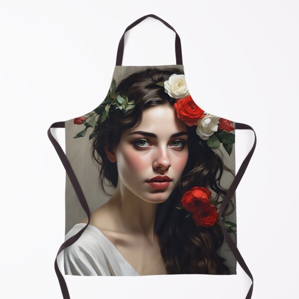 Item preview, Woman with flowers wall art print designed and sold by MK26Designs.