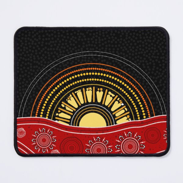 Item preview, Dot Painting Sunset Black Red designed and sold by AboriginalartVI.