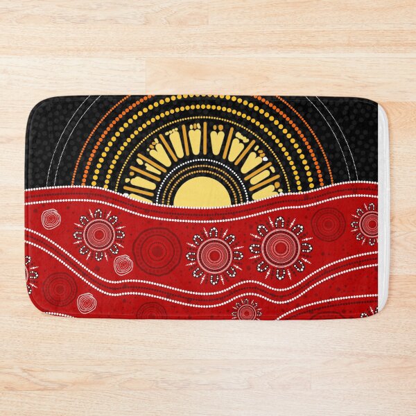 Item preview, Dot Painting Sunset Black Red designed and sold by AboriginalartVI.