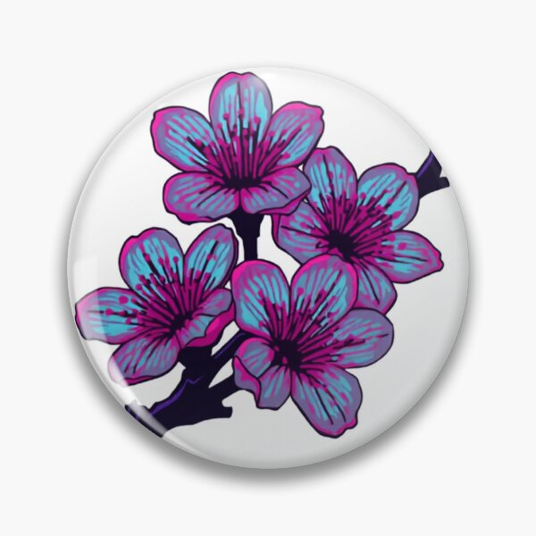 Item preview, Neon Sakura Branch Sticker — Cyberpunk Cherry Blossom designed and sold by kummo-0319.